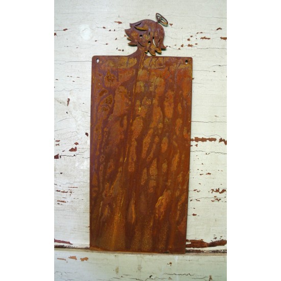 Blanko Rostschild klein Motiv Engel Babsi  25 x 12,5 cm