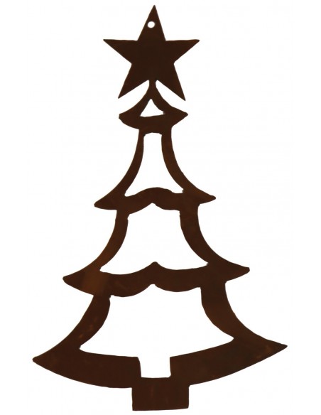 Rost Christbaum Schmuck Tanne 1 innen offen 8 cm hoch Rost Christbaum Schmuck Tanne 1 innen offen 8 cm hoch