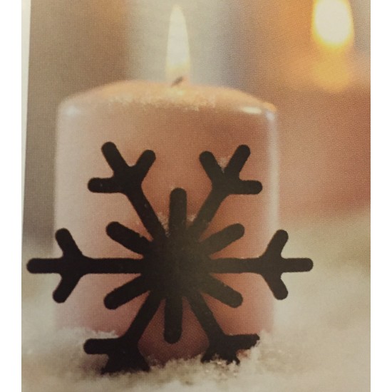 Edelrost Schneeflocke Mini auf Platte für Teelicht Ø 6 cm