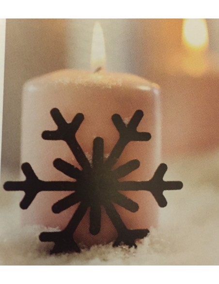 Edelrost Schneeflocke Mini auf Platte für Teelicht Ø 6 cm