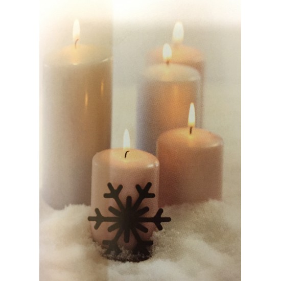 Edelrost Schneeflocke Mini auf Platte für Teelicht Ø 6 cm