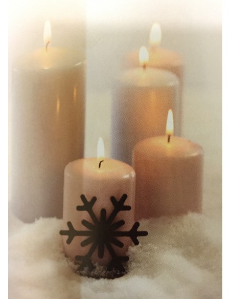 Edelrost Schneeflocke Mini auf Platte für Teelicht Ø 6 cm