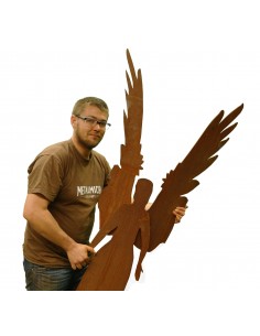 Engel "Celeste" doppelte Flügel  3mm Stahl, h 175cm, 2