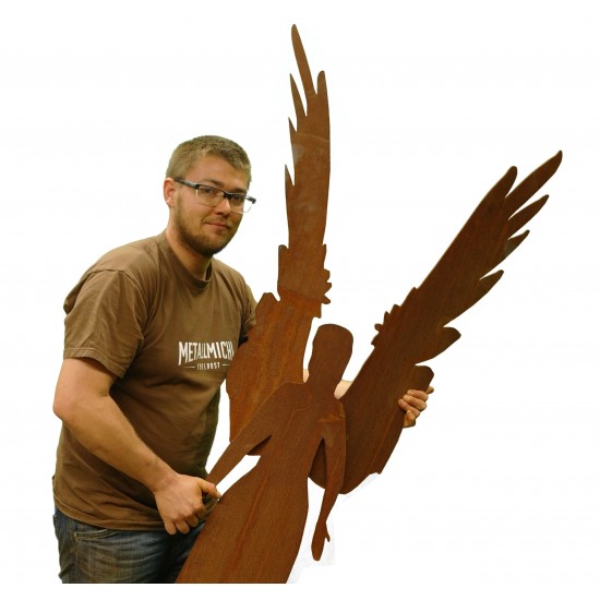 Engel "Celeste" doppelte Flügel  3mm Stahl, h 175cm,