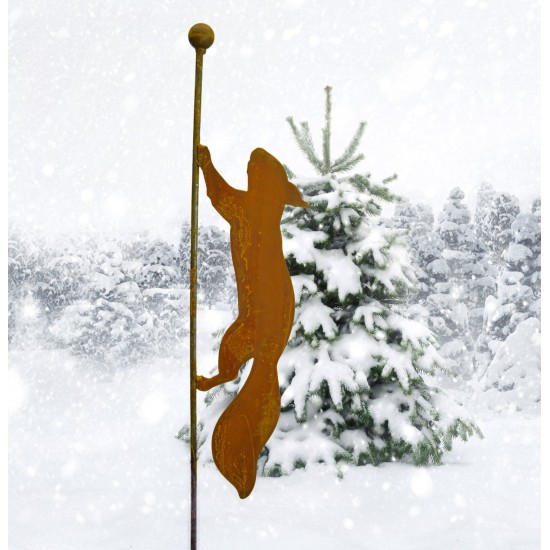 laufendes Eichhörnchen Gartenstecker 119 cm hoch