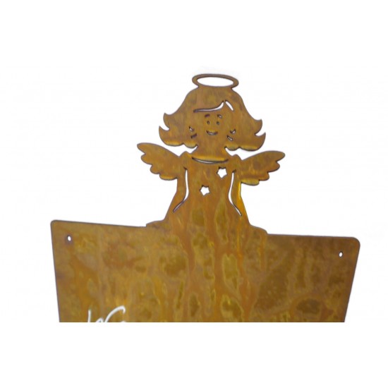 Blanko Rostschild Groß Motiv - Engel Mirabell -  50 x 25 cm