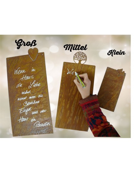 Blanko Rostschild Groß Motiv - Engel Mirabell -  50 x 25 cm