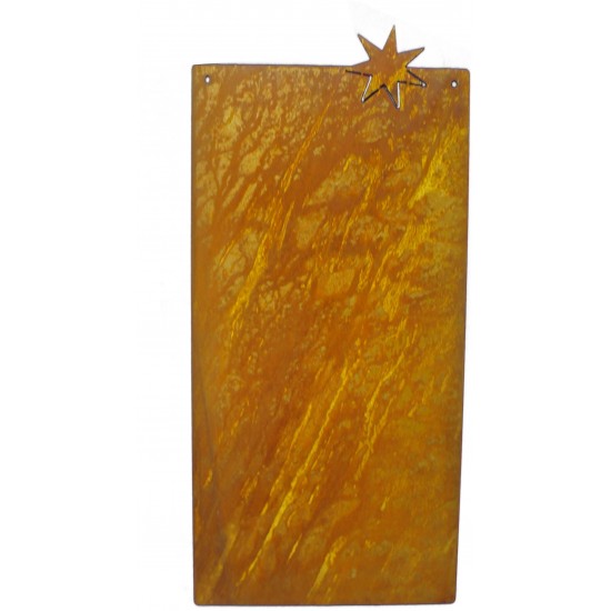 Blanko Rostschild Mittel Motiv 1 Stern 40 x 20 cm