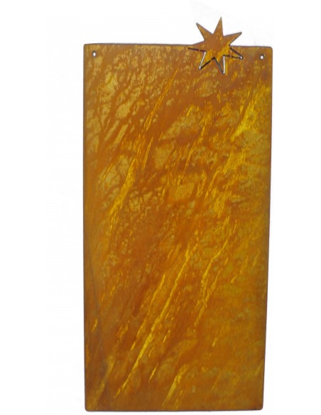 Blanko Rostschild Mittel Motiv 1 Stern 40 x 20 cm