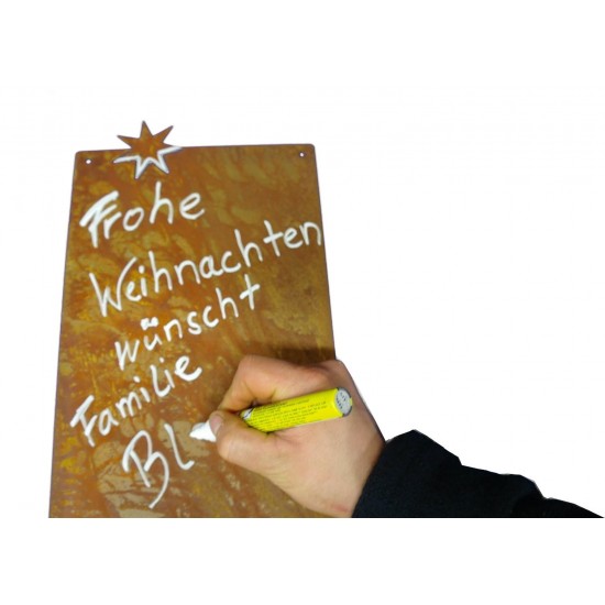 Blanko Rostschild Mittel Motiv 1 Stern 40 x 20 cm