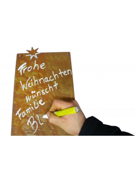 Blanko Rostschild Mittel Motiv 1 Stern 40 x 20 cm