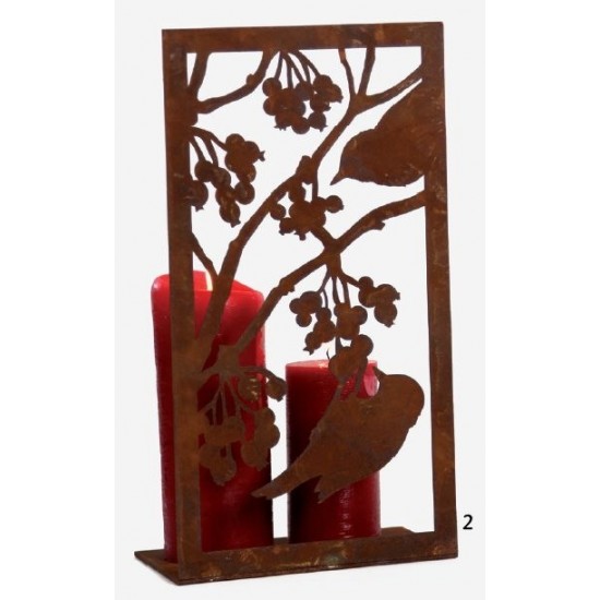 Bild 2 Vögel mit Beeren auf Platte H 33cm, B 17,7cm,