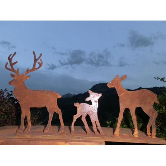 Rehfamilie 3er Reh + Kitz inkl. Hirsch