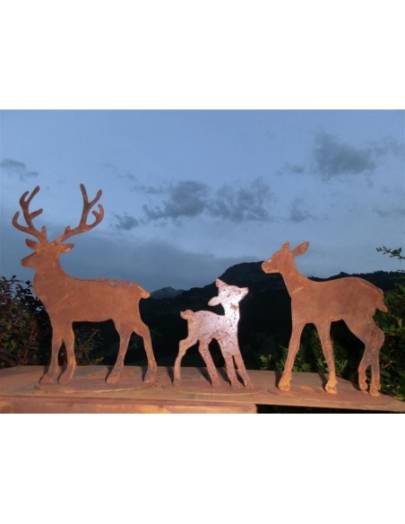 Rehfamilie 3er Reh + Kitz inkl. Hirsch