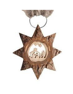 Wandschmuck Gr. 3 Stern, weiß: Krippe mit Komet L: ca. 75 cm 2