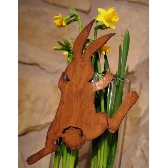 Rost Häschen "Bunny" kletternd, zum Einhängen 25 cm hoch