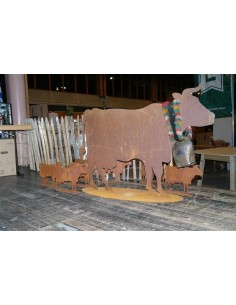 Allgäu Deko Deko Kuh XXL - 100 cm hoch x 140 cm breit Produktdetails:
aus 3 mm Stahlblech
Höhe 100 cm
Breite 140 cm
Spedit 2