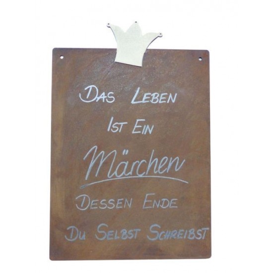 Tafel - Märchen - Das Leben ist ein Märchen, dessen Ende du selbst schreibst