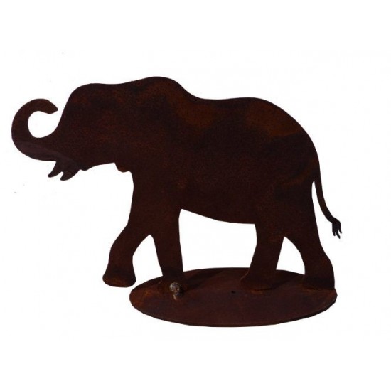 Dekofigur Metall Afrikanischer Elefant