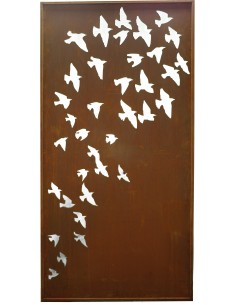 Vogelschwarm sichtschutzwand - Vogel Sichtschutzwände Metall