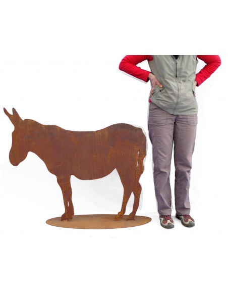 große Figur Esel aus Metall
