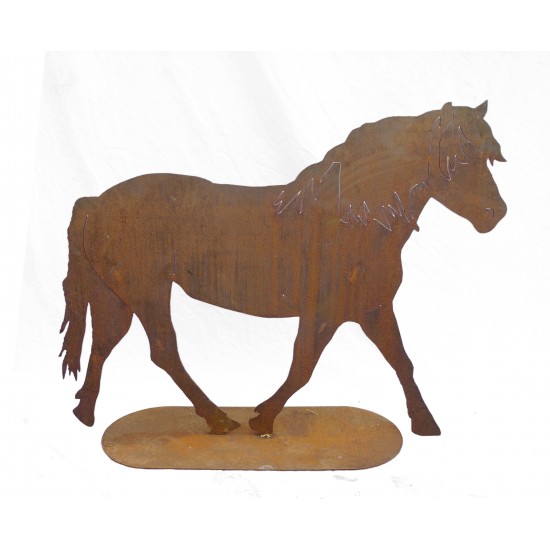 Deko Pferd Metall für Garten - Geschenkidee Pferdeliebhaber