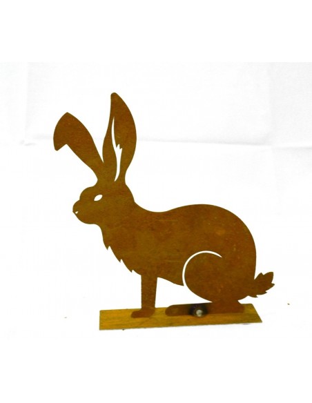 Edelrost Feldhase - groß 31 cm hoch 