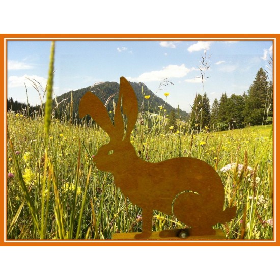 Edelrost Feldhase - groß 31 cm hoch 