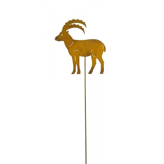 Gartenstecker Steinbock Metall