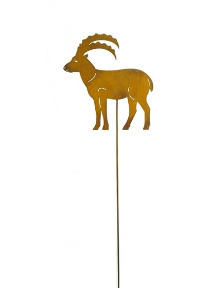 Gartenstecker Steinbock Metall