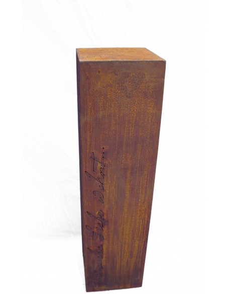 Edelrost Säule "Wo die Liebe wohnt" - Deko für romantischen Garten Edelrost Säule "Wo die Liebe wohnt" - Deko für romantischen Garten