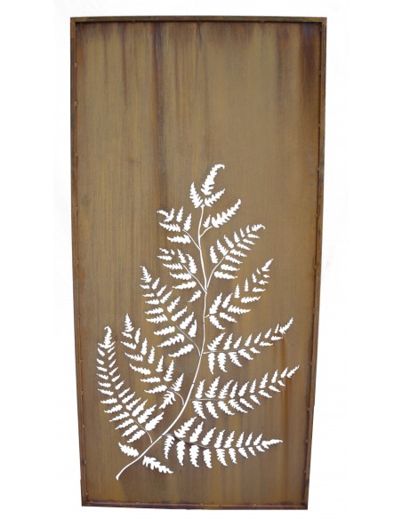 Edelrost Farn Paravent Höhe 200 cm Breite  100 cm mit Umrandung  Edelrost Farn Paravent Höhe 200 cm Breite  100 cm mit Umrandung