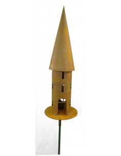 Rundes Vogelhaus in eleganter Rostoptik - verschiedene Varianten