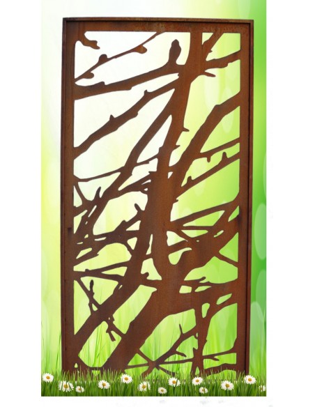 Hübsches Motiv, natürlich berankbarer Paravent