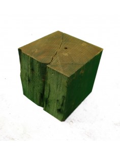 Teakblock mit Bohrung für 8mm-Stäbe Kantenlänge 15 cm