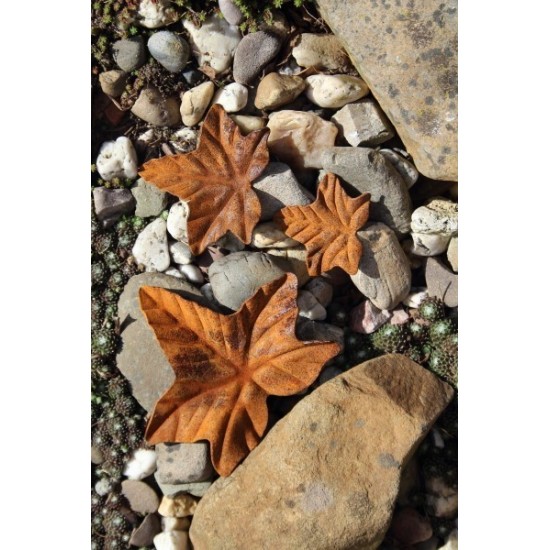 Blätter in orangebraunem Rostton als schöne Dekorationsidee