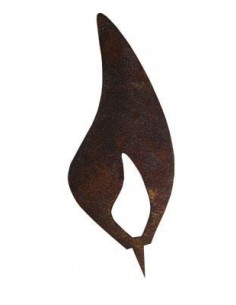 Rostige Metallflamme 20 cm Rostflamme