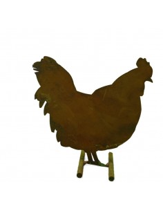 Bauernhof Tier Henne stehend, mittelgroß, 17 cm lang, 18 cm hoch