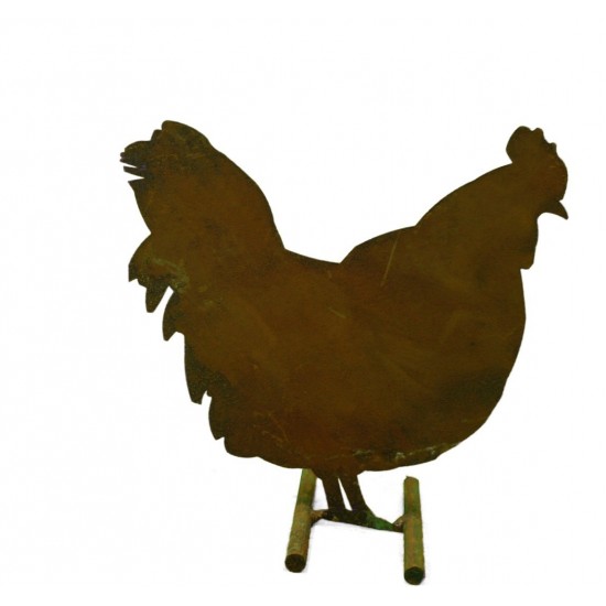 Bauernhof Tier Henne stehend, mittelgroß, 17 cm lang, 18 cm hoch