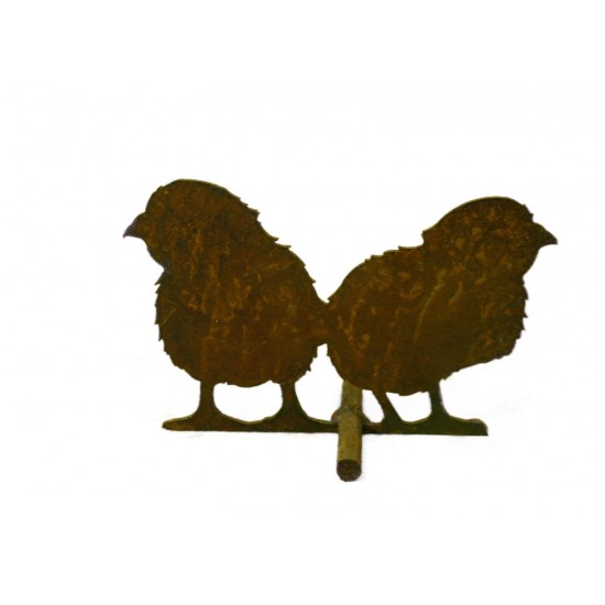 Bauernhof Tier Kükenpaar stehend, 7 cm hoch, 10 cm lang