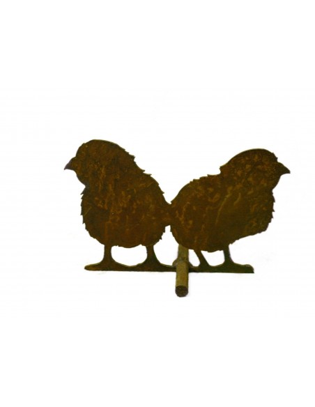 Bauernhof Tier Kükenpaar stehend, 7 cm hoch, 10 cm lang