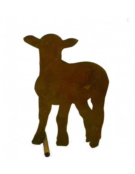 Bauernhof Tier Lämmchen stehend, mittelgroß, 13 cm lang, 19 cm hoch Bauernhof Tier Lämmchen stehend, mittelgroß, 13 cm lang, 19 cm hoch