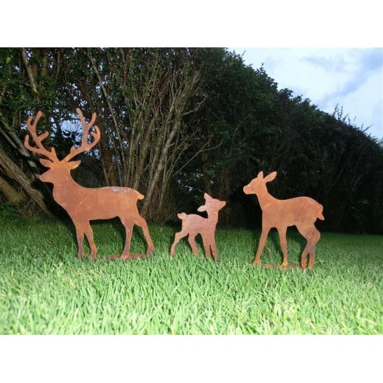 Rehfamilie 3er Reh + Kitz inkl. Hirsch