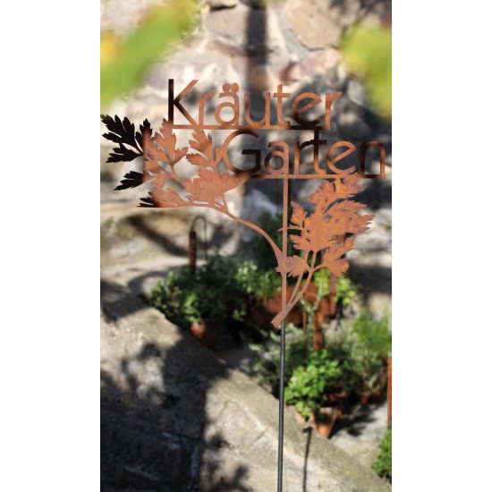 Schriftzug Kräutergarten Metall