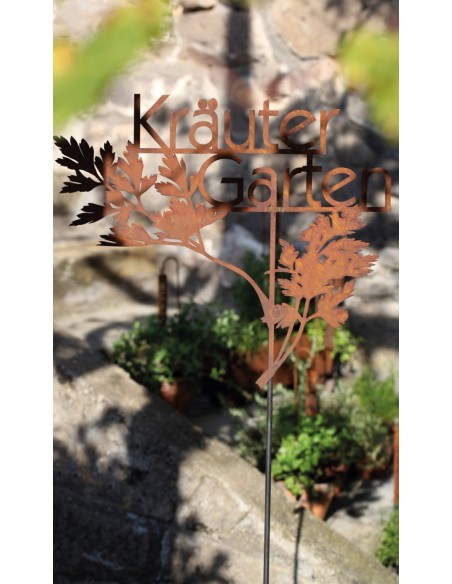 Schriftzug Kräutergarten Metall