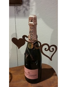 Herzen zum Wickeln um Flaschen - Tolle Flaschendeko aus Edelrost 2