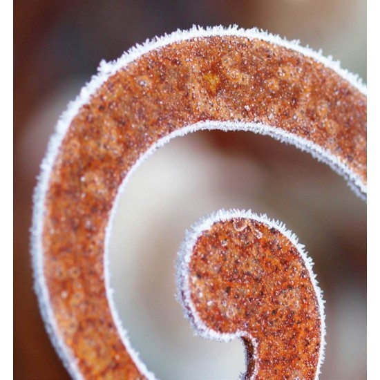 Edelrost Barockkugel 50 cm Rostige Kugel mit Barockmuster