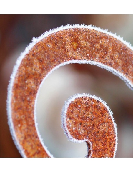 Edelrost Barockkugel 50 cm Rostige Kugel mit Barockmuster