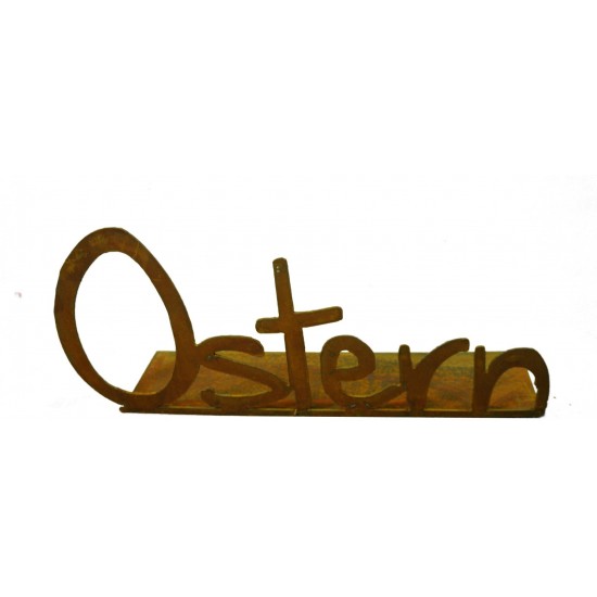 Schriftzug Ostern als Kerzentablett