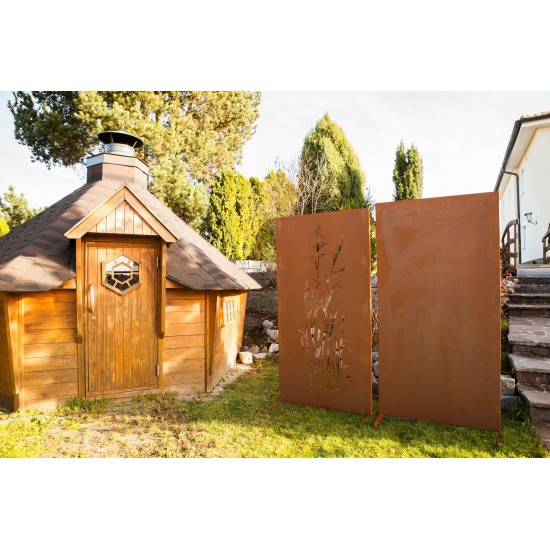 Metall Trennwand , Sichtschutzzaun "geschlossen" Höhe 180cm